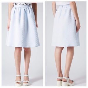 Topshop Light Blue Midi Skirt